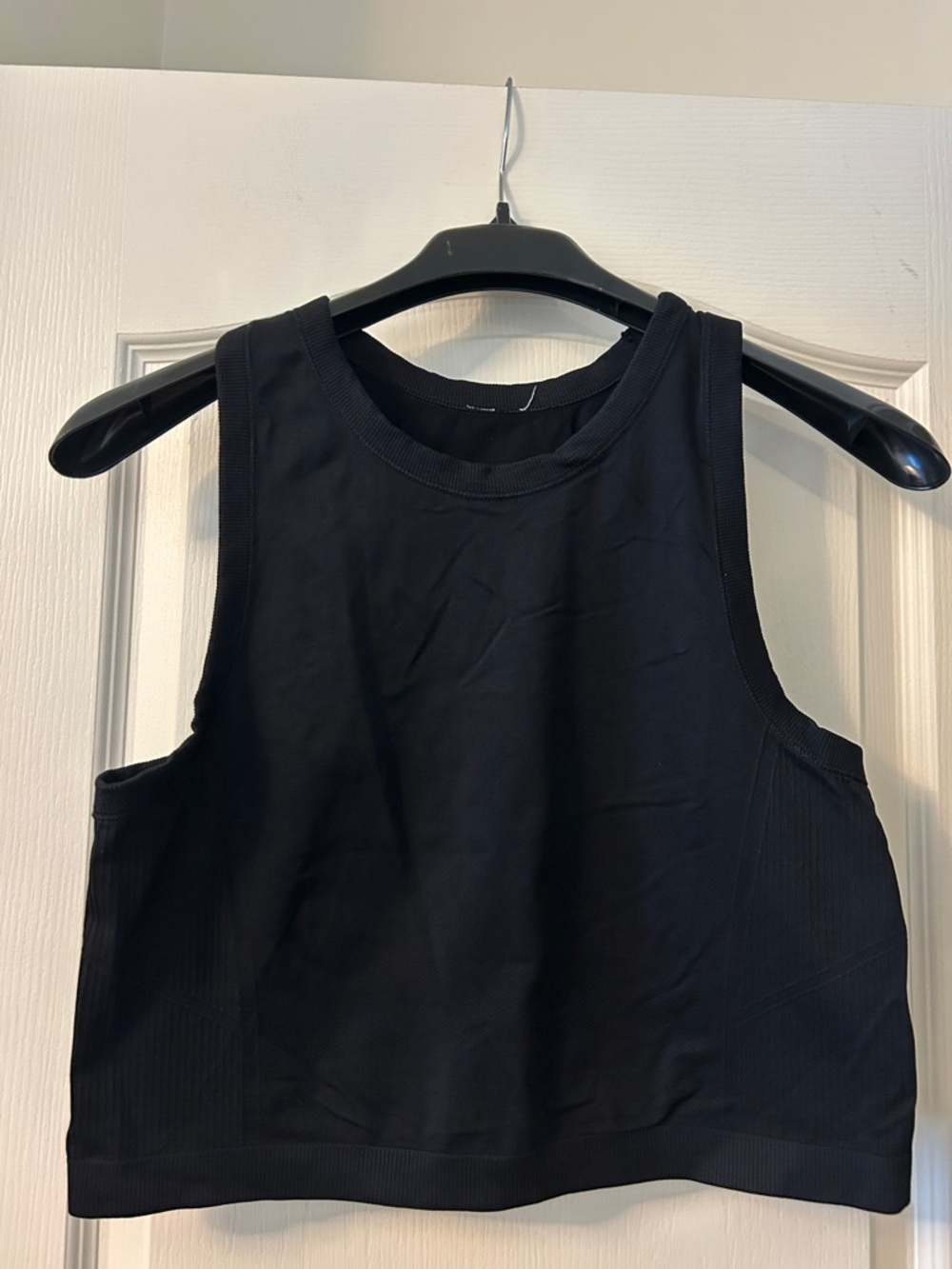 White Sleeveless Crop Active Wear Tank Top - Women